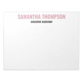 Bloc-note Moderne Chic rose, blanc et noir  (Devant)