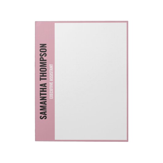 Bloc-note Moderne Chic rose, blanc et noir (Tourné)