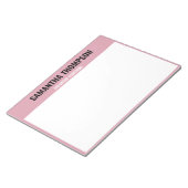 Bloc-note Moderne Chic rose, blanc et noir (Incliné)