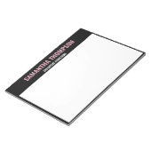 Bloc-note Moderne Chic Rose, Blanc & Noir (Incliné)