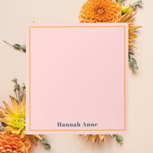 Bloc-note Moderne Chic Tendance Rose & Orange