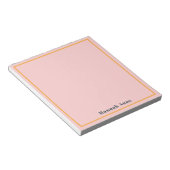 Bloc-note Moderne Chic Tendance Rose & Orange (Incliné)