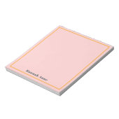 Bloc-note Moderne Chic Tendance Rose & Orange (Tourné)