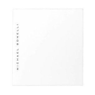 Bloc-note Moderne Créatif Branché Blanc Ajouter un nom