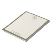 Bloc-note Moderne Custom Luxe Olive Green (Tourné)