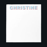 Bloc-note Moderne Cute Ciel Bleu Bleu Rouge Clair Enseignant<br><div class="desc">Moderne classique mignon Ciel clair Bleu brillant Cerisier Rouge Typographique Kids Teacher Bloc-notes</div>