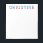 Bloc-note Moderne Cute Ciel Bleu Bleu Rouge Clair Enseignant<br><div class="desc">Moderne classique mignon Ciel clair Bleu brillant Cerisier Rouge Typographique Kids Teacher Bloc-notes</div>