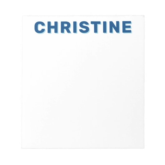 Bloc-note Moderne Cute Marine Bleu clair Bleu Enfants Enseig (Devant)