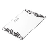 Bloc-note Moderne Damask Black Personnalisé (Incliné)