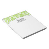 Bloc-note Moderne Damask Green Personnalisé (Incliné)