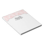 Bloc-note Moderne Damask Pink Personnalisé (Incliné)