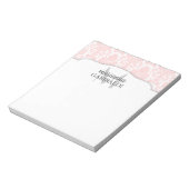 Bloc-note Moderne Damask Pink Personnalisé (Tourné)