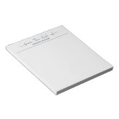 Bloc-note Moderne 'Du Bureau De' Gris Clair Écriture Élégant (Incliné)