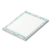 Bloc-note Moderne élégant élégant Pastel Floral (Tourné)