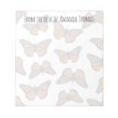 Bloc-note Moderne Élégant Nature Simple Monarque Papillons (Devant)