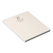 Bloc-note Moderne Élégant Nom commercial Monogramme | Brun f (Incliné)