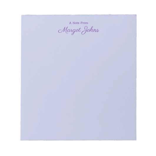 Bloc-note Moderne Élégant Simple Élégant Violet (Devant)