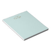 Bloc-note Moderne Élégant Simple Monogrammé Chic de Classe (Incliné)
