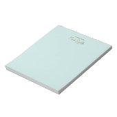 Bloc-note Moderne Élégant Simple Monogrammé Chic de Classe (Tourné)