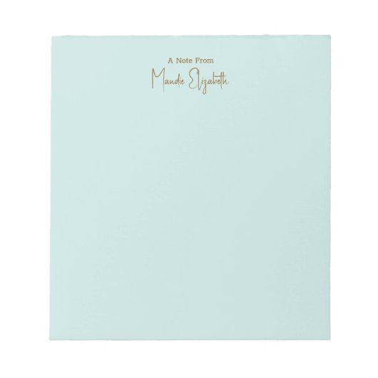 Bloc-note Moderne Élégant Simple Monogrammé Chic de Classe (Devant)