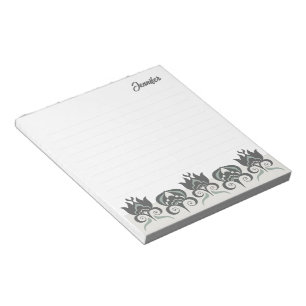 Bloc-note Moderne élégante florale terreuse CC1290 ligné