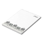 Bloc-note Moderne élégante florale terreuse CC1290 ligné (Tourné)