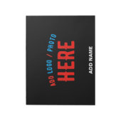 BLOC-NOTE MODERNE ET MODERNE PERSONNALISABLE NOIR VÉRIFIÉ (Tourné)