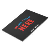 BLOC-NOTE MODERNE ET MODERNE PERSONNALISABLE NOIR VÉRIFIÉ (Incliné)