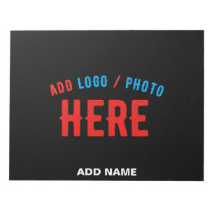 BLOC-NOTE MODERNE ET MODERNE PERSONNALISABLE NOIR VÉRIFIÉ