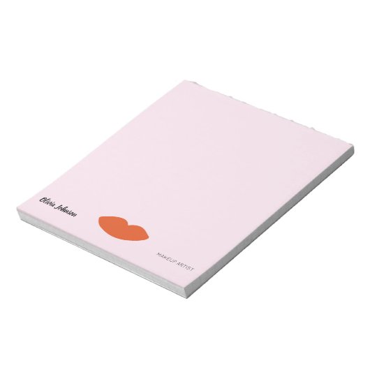 Bloc-note Moderne Français Chic Red Lips Beautician Minimal (Tourné)