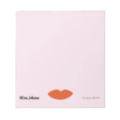 Bloc-note Moderne Français Chic Red Lips Beautician Minimal (Devant)
