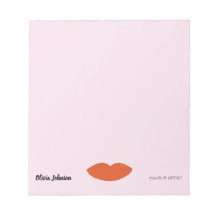 Bloc-note Moderne Français Chic Red Lips Beautician Minimal
