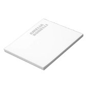 Bloc-note Moderne Gras Minimaliste Professionnel (Tourné)