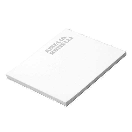 Bloc-note Moderne Gras Minimaliste Professionnel (Tourné)