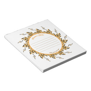 Bloc-note Moderne Mandala Doodle Floral Orange Blush 3D
