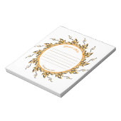 Bloc-note Moderne Mandala Doodle Floral Orange Blush 3D (Tourné)