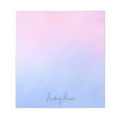 Bloc-note Moderne Mignon Branché Élégant Violet Rose Bleu (Devant)