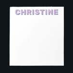 Bloc-note Moderne mignon violet violet Marine Bleu Enfants E<br><div class="desc">Moderne classique mignon violet violet Marine Bleu Typographie Retro Enfants Professeur Bloc-notes</div>