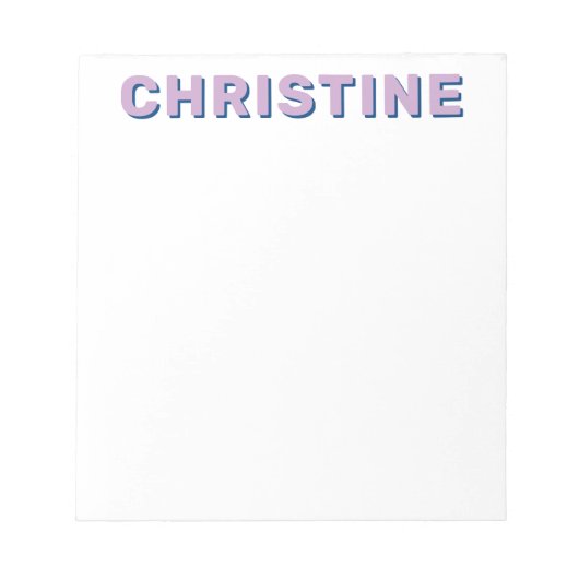Bloc-note Moderne mignon violet violet Marine Bleu Enfants E (Devant)