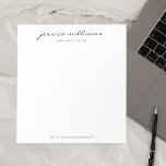 Bloc-note Moderne minimaliste Calligraphie Professionnel<br><div class="desc">Moderne et minimaliste.</div>