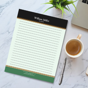 Bloc-note Moderne minimaliste Grandes Bleues Vertes Noires