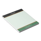 Bloc-note Moderne minimaliste Grandes vertes noires (Incliné)