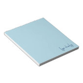 Bloc-note Moderne minimaliste Pastel & Marine Bleu Élégant (Incliné)