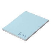 Bloc-note Moderne minimaliste Pastel & Marine Bleu Élégant (Tourné)