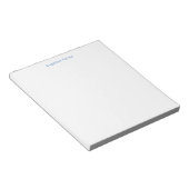 Bloc-note Moderne minimaliste Plaque Bleu Simple Blanc (Incliné)