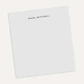 Bloc-note Moderne Monogramme Gris papeterie Simple
