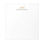 Bloc-note Moderne Monogramme Professionnel Plain Simple Mini (Devant)