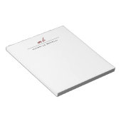 Bloc-note Moderne Monogramme Professionnel Simple Minimalist (Incliné)