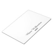 Bloc-note Moderne Personnalisé Élégant Script Professionnel (Incliné)