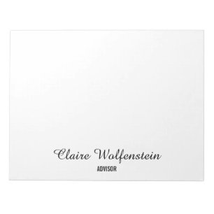 Bloc-note Moderne Personnalisé Élégant Script Professionnel